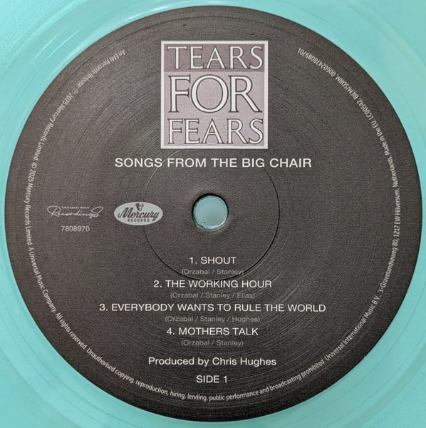 Tears For Fears Songs From The Big Chair Vinyl4