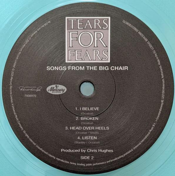 Tears For Fears Songs From The Big Chair Vinyl5