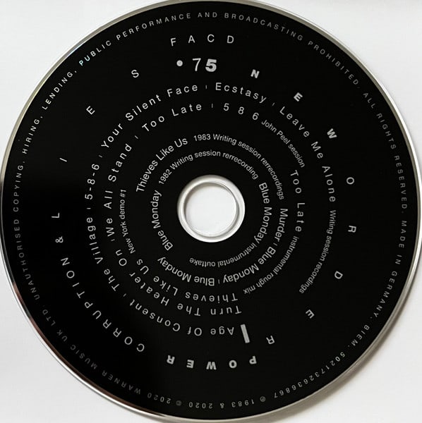 Cd New Order Power Corruption And Lies3