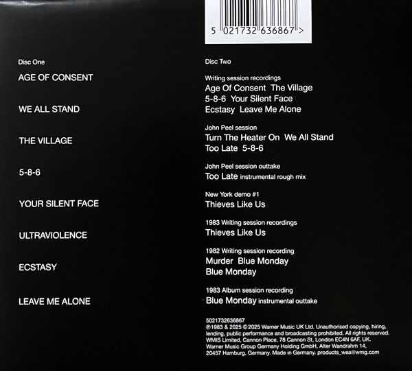 Cd New Order Power Corruption And Lies2