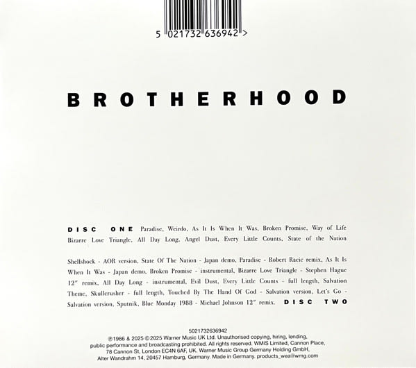 Cd New Order Brotherhood2