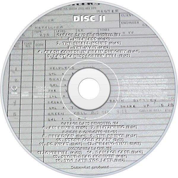 Metallica Garage Inc. Cd4
