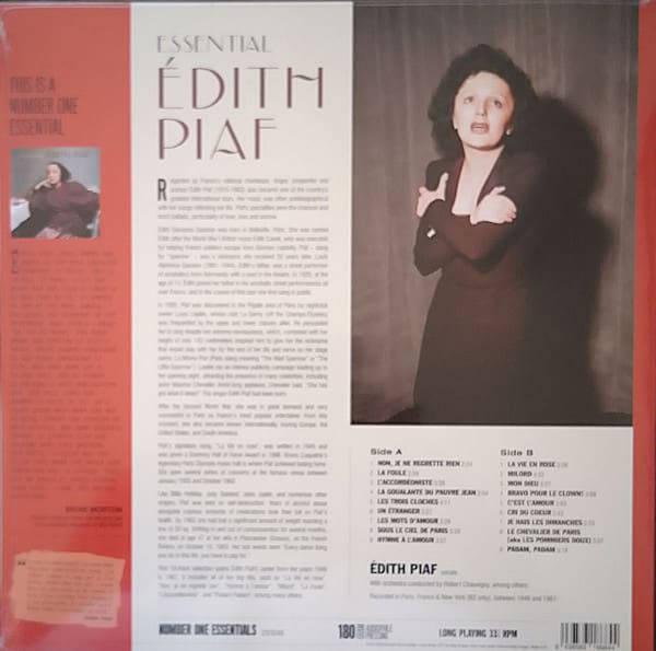 Edith Piaf Essential Vinilo3