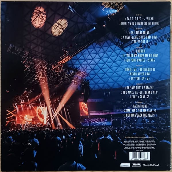 Simply Red Holding Back The Years: 40 Years Of Simply Red (Live In Santiago) Vinilo2
