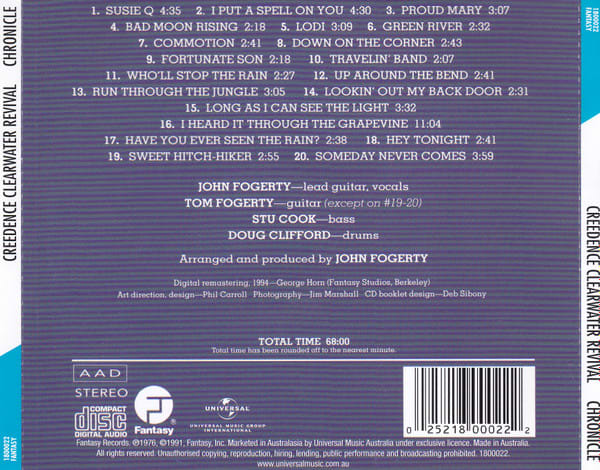 Creedence Clearwater Revival Chronicle The 20 Greatest Cd2