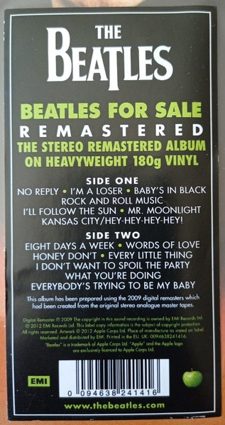 The Beatles Beatles For Sale Vinilo1