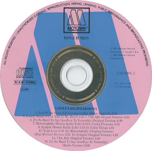 Boyz II Men Cooleyhighharmony CD3