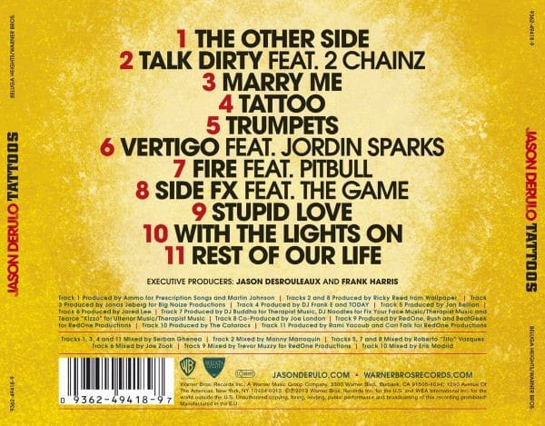 Jason Derulo Tattoos CD2