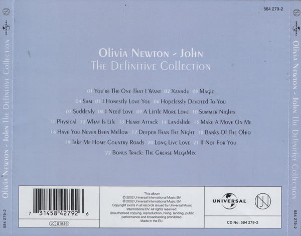 Olivia Newton John The Definitive Collection CD2