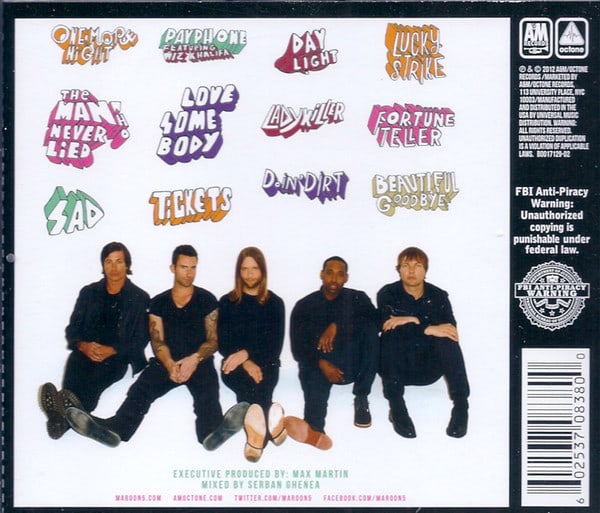 Maroon 5 Overexposed Cd3