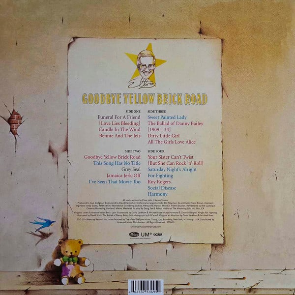 Elton John Goodbye Yellow Brick Road Nuevo Y Sellado Vinilo2