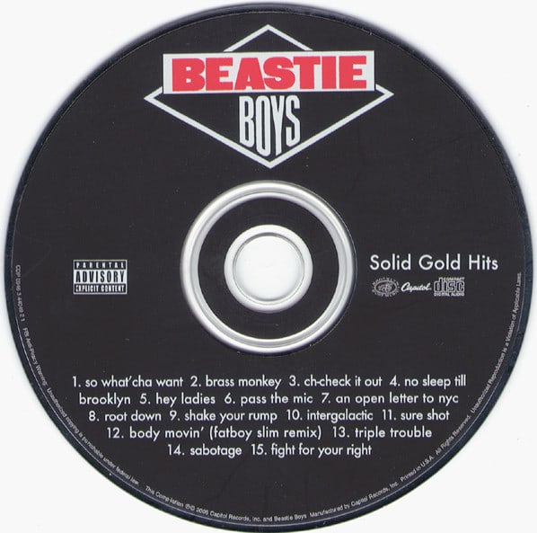 Beastie Boys Solid Gold Hits CD3