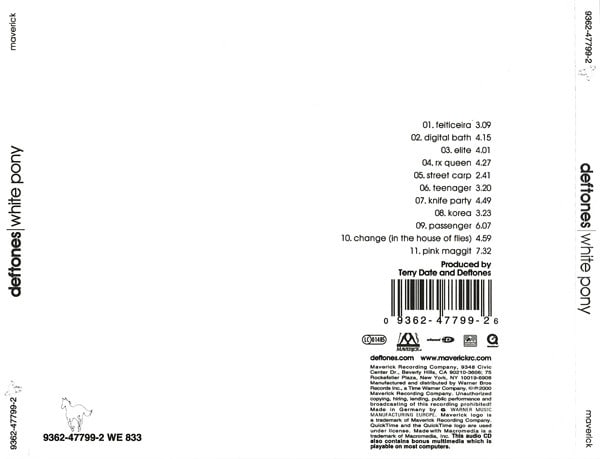 Deftones White Pony Cd album1