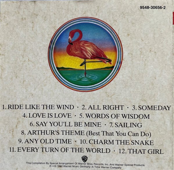 Christopher Cross Ride Like The Wind /The Best Of Christopher Cross CD1