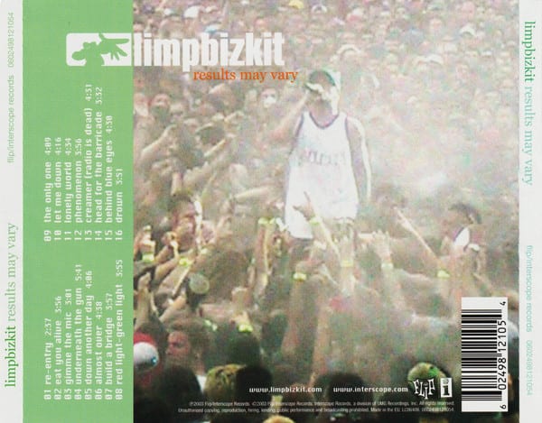 Limp Bizkit Results May Vary Cd2