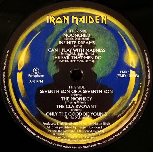 Iron Maiden Seventh Son Of A Seventh Son Vinyl3