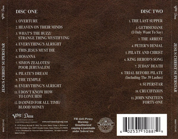 JESUS CHRIST SUPERSTAR Cd2