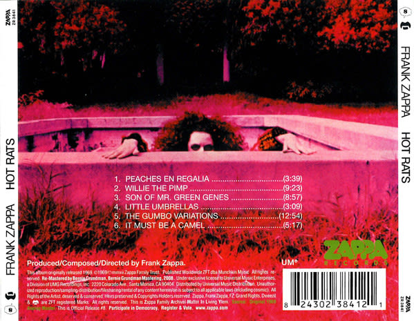 Frank Zappa Hot Rats Cd2