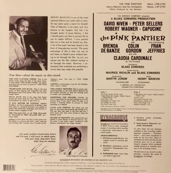Henry Mancini The Pink Panther (Music From The Film Score) Vinilo1