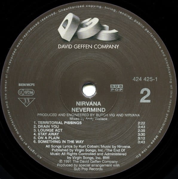 NIRVANA NEVERMIND Vinilo4