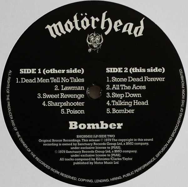 Motörhead Bomber Vinilo4