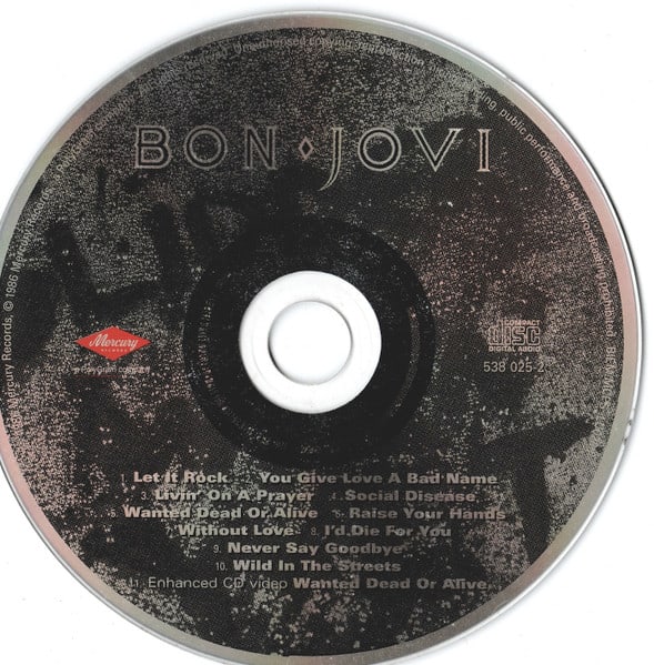 Bon Jovi Slippery When Wet Cd3
