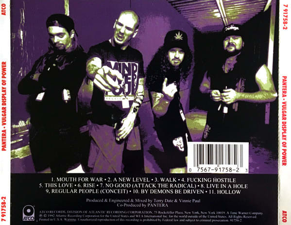 Pantera Vulgar Display Of Power Nuevo Y Sellado Cd2
