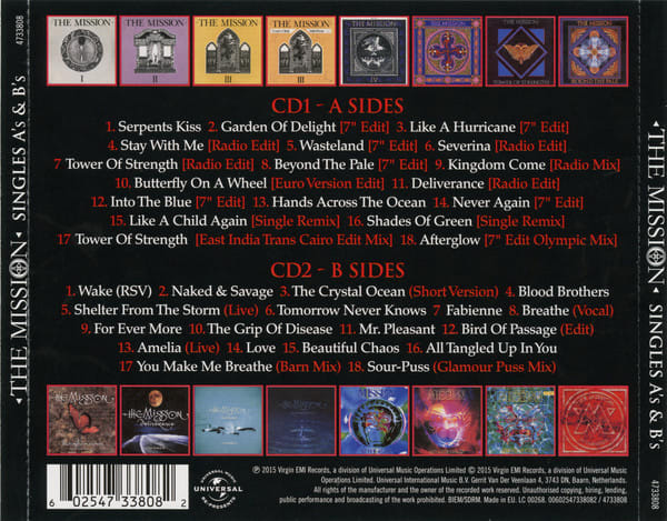 The Mission Singles A's & B's CD1