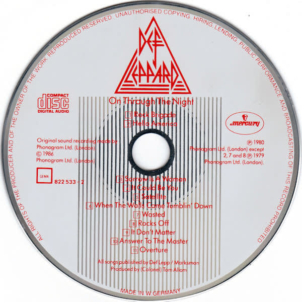 Def Leppard On Through The Night Cd3