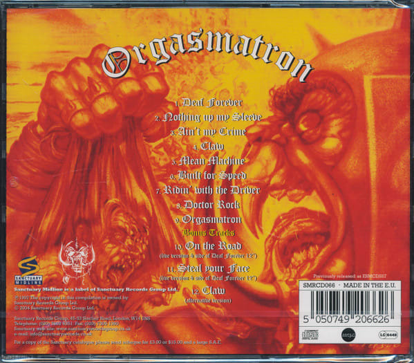 Motörhead Orgasmatron Cd2