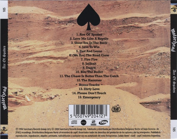 Motörhead Ace of Spades Cd2