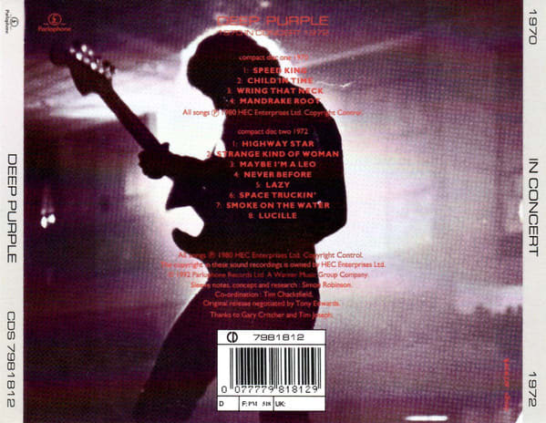 Deep Purple In Concert CD1