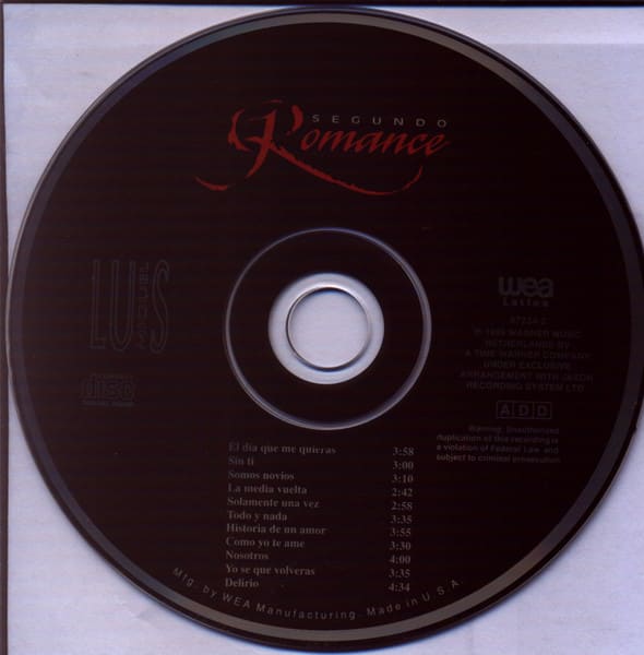 Luis Miguel Todos Los Romances Cd7