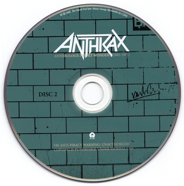 Cd Anthrax Anthrology: No Hit Wonders (1985-1991)4