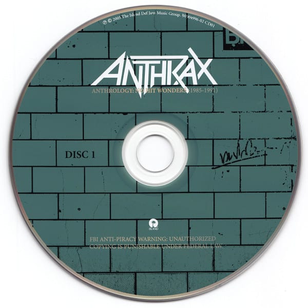 Cd Anthrax Anthrology: No Hit Wonders (1985-1991)3