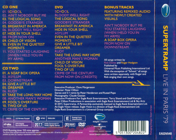 Supertramp, Live In Paris '79 Cd2