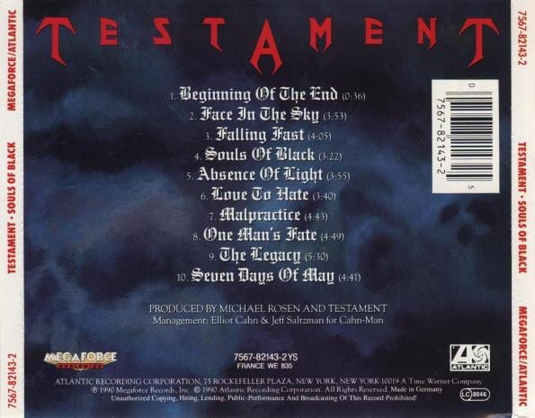 Testament Souls Of Black Cd1