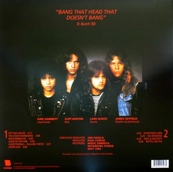 METALLICA KILL EM ALL (180G) Vinilo3
