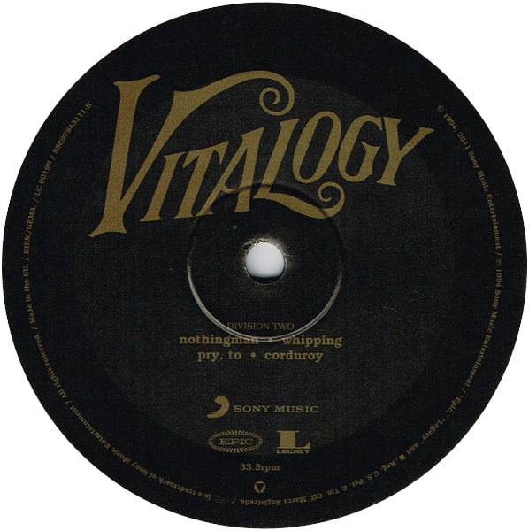 PEARL JAM VITALOGY (2LP/180G/GATEFOLD) Vinilo5