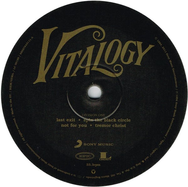 PEARL JAM VITALOGY (2LP/180G/GATEFOLD) Vinilo4