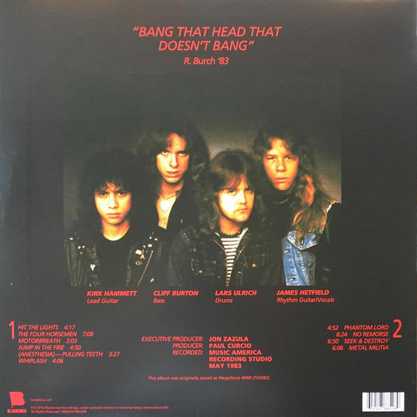 Metallica Kill 'Em All Vinilo1