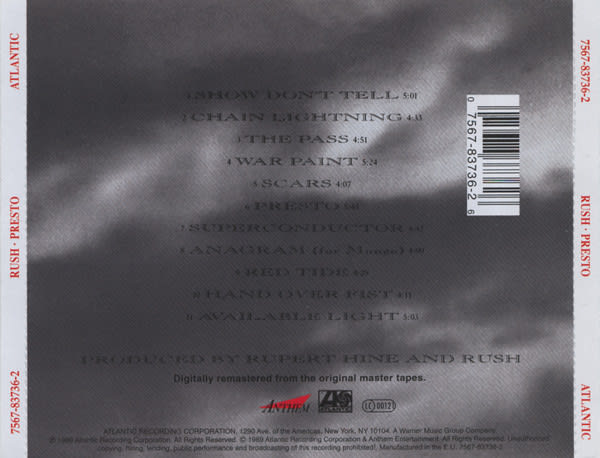 Rush Presto Eu cd2