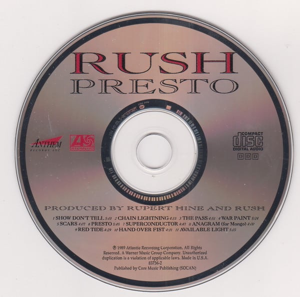 Rush Presto Eu cd3