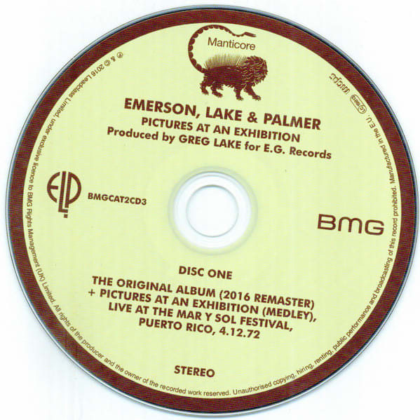 Emerson, Lake & Palmer Pictures At an Exhibition Cd4