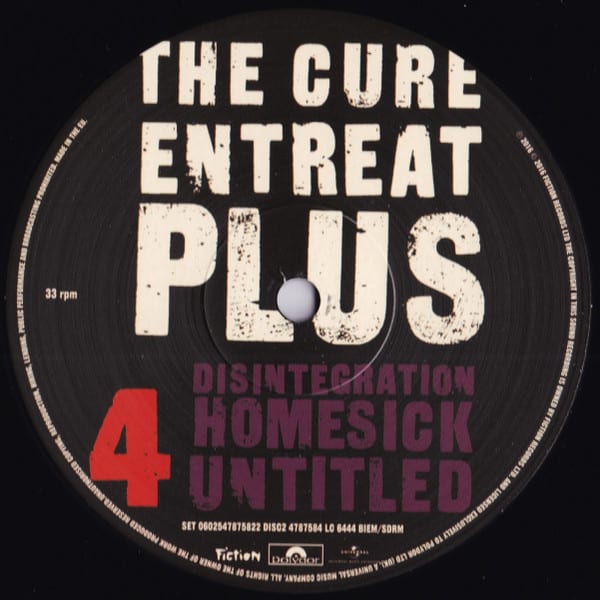 The Cure Entreat Plus Vinilo6