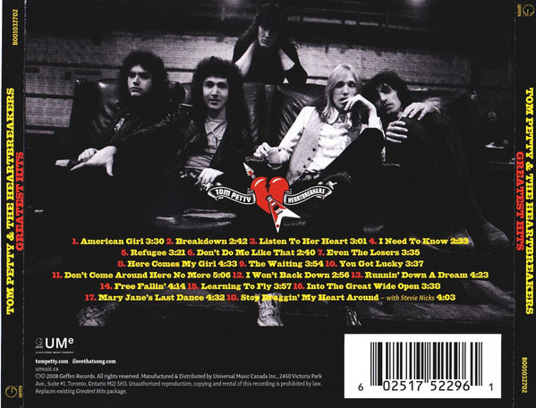 Tom Petty And The Heartbreakers Greatest Hits Cd2
