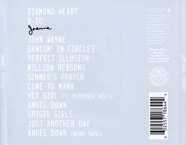 Lady Gaga Joanne Cd2