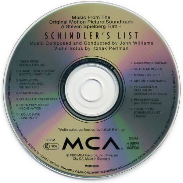 Soundtrack Schindler's List Cd3