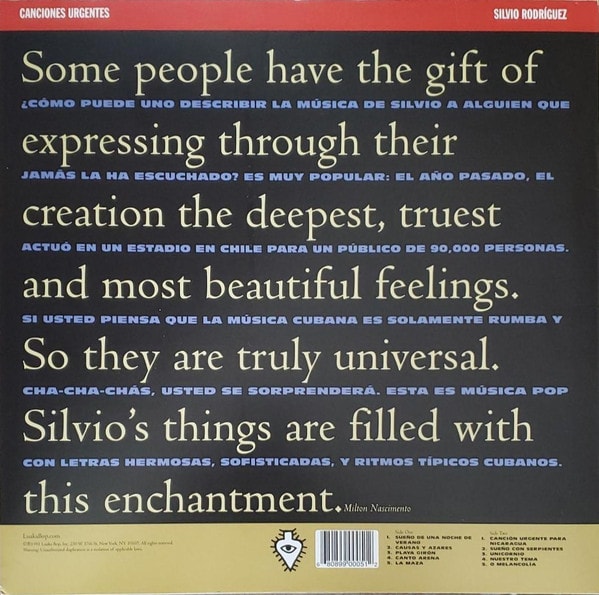 Silvio Rodríguez Los Clásicos De Cuba 1 - Los Grandes Exitos Vinilo1