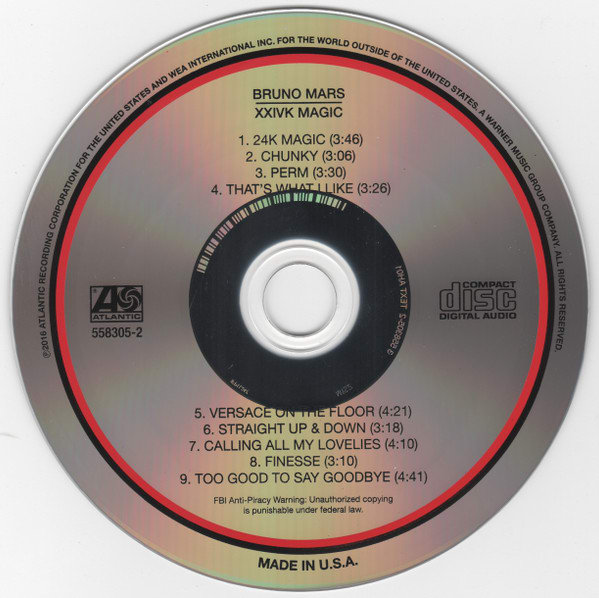 Bruno Mars Xxivk Magic Nuevo Y Sellado Cd3